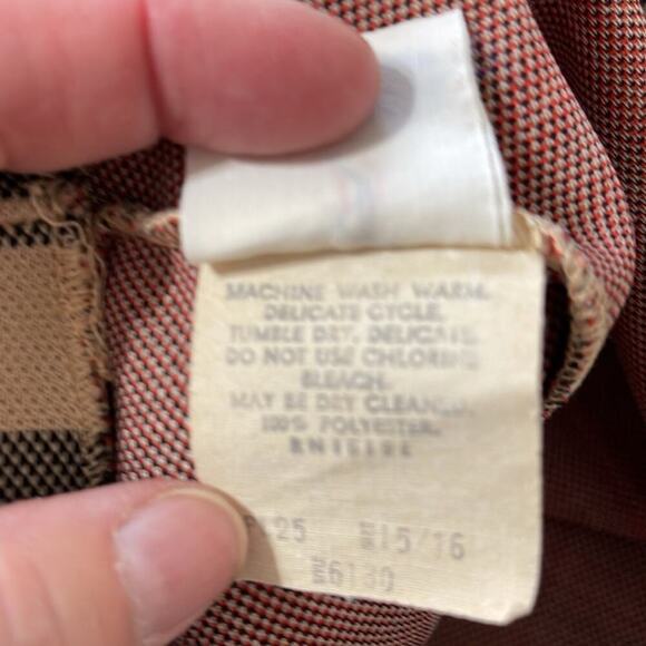 Caper Mates Black/Tan Plaid Vintage A-Line Midi Skirt Size 15/16 - Picture 5 of 5